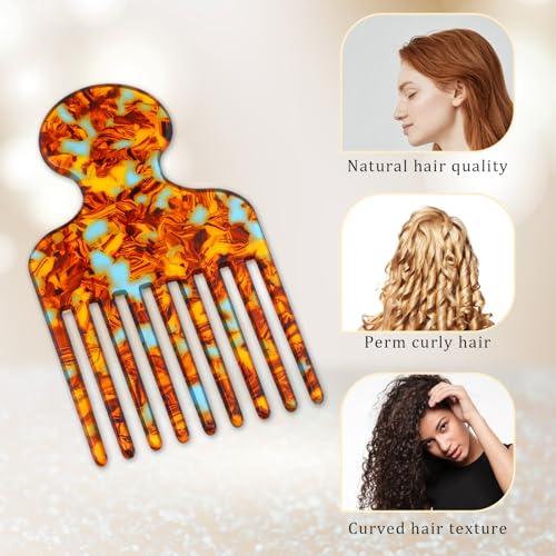 Curly Hair Pick Comb - Wide Tooth Detangling Tool for Women
