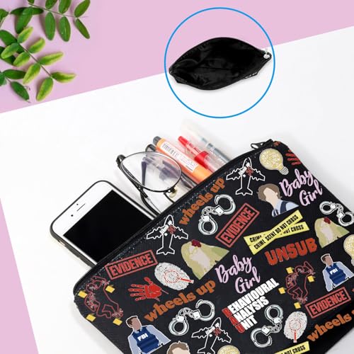 Crime TV Show Inspired Makeup Bag - Durable Canvas Zipper Pouch for Fans