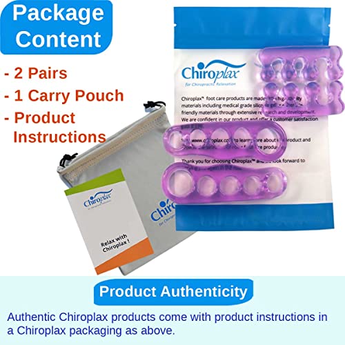 Chiroplax Lavender Gel Toe Separators for Bunion Relief