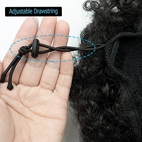 Afro Puff Drawstring Ponytail Extension for Black Women - 6" Kinky Curly Clip-In Hairpiece