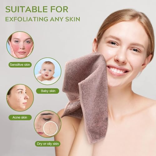 SINLAND Microfiber Face Washcloths - 12x12 Inch, 12 Pack Multicolor