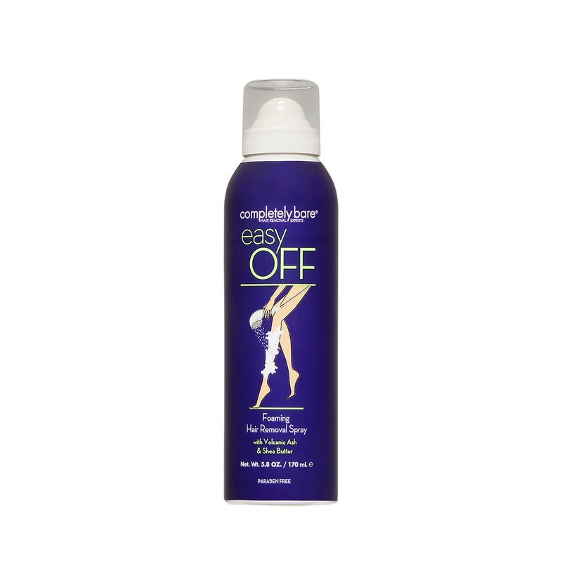 completely bare easy OFF | Foaming Hair Removal Spray | Shea Butter | Aloe Vera | Volcanic Ash | 5.8 OZ