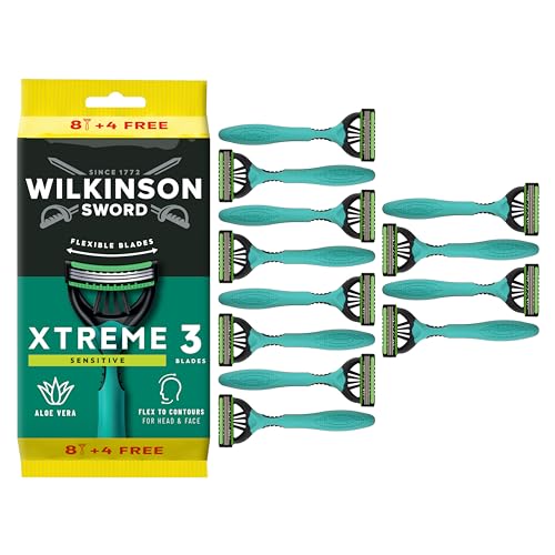 Wilkinson Sword Xtreme 3 Sensitive Disposable Razors - 12 Pack