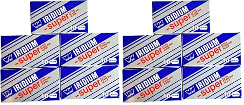 Wizamet Super Iridium Double Edge Razor Blades Pack of 100 | 50 Count-2