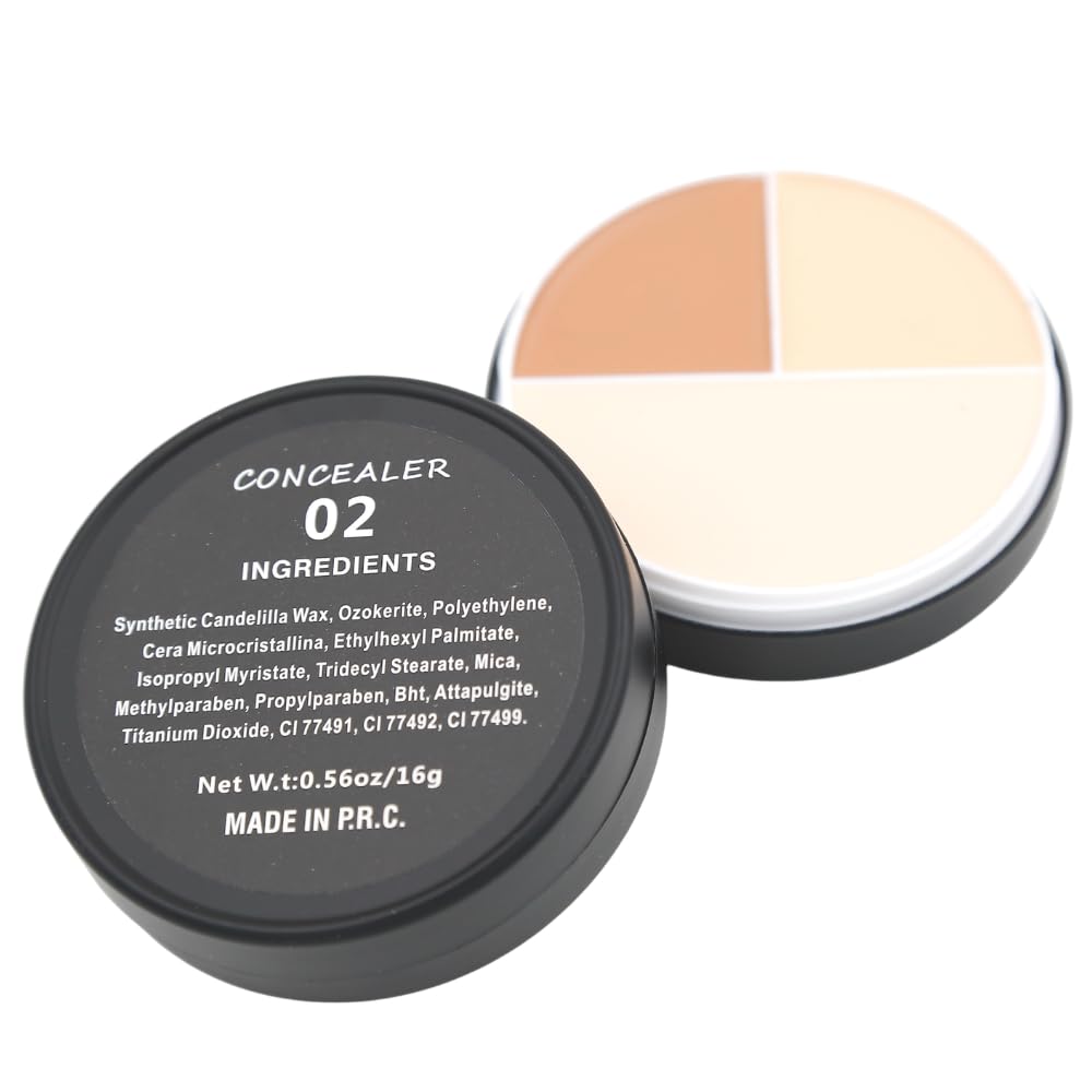 3 Color Concealer Cream - Contour & Correct Skin Imperfections | Shade 02
