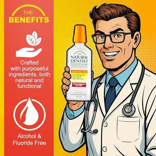 The Natural Dentist Healthy Gums Mouthwash, Orange Zest, 16.9 Fl Oz (Pack of 2)