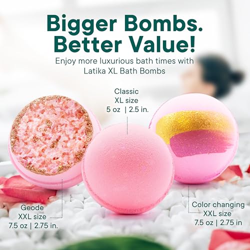 Sandalwood Bath Bomb with Rose Quartz Geode - Luxurious Spa Experience