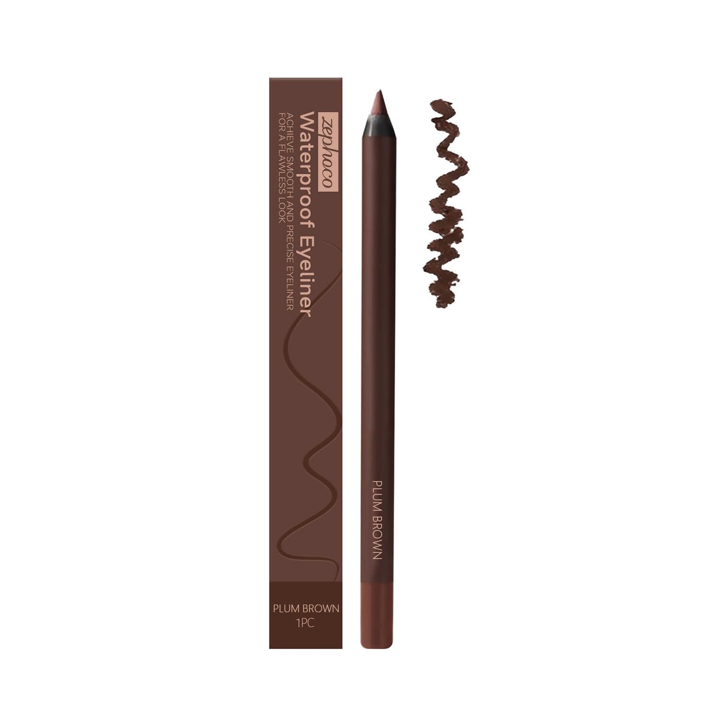Waterproof Eyeliner Pencil - Plum-Brown, Smudge-Resistant, Long-Lasting Cream Gel | Precision Eye Makeup Tool