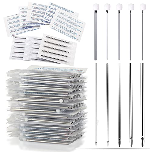 Lyuxzad 50Pcs Mixed Ear Nose Piercing Catheters - 12G to 20G