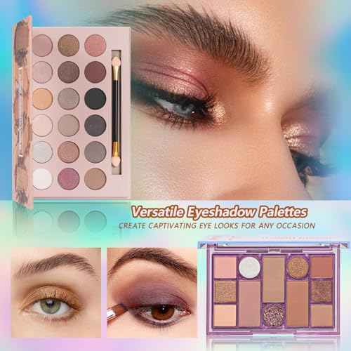 KAVCENT KT18 Eyeshadow Medium Makeup Kit for Teens & Women - Full Set
