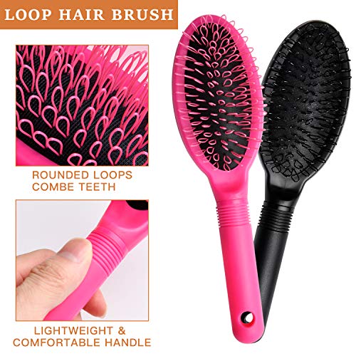Akamino Loop Wig Brush Set - 2 Detangler Brushes for Hair Extensions