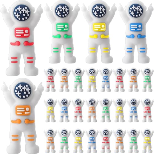 25 Mini Astronaut Figurines for Kids - Colorful Space Party Favors