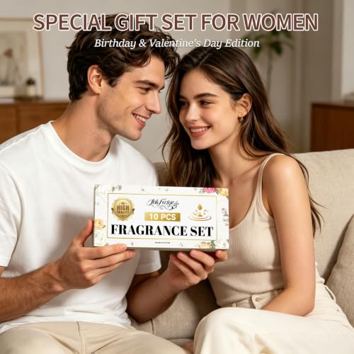 InkForge 10P White Mini Perfume Sampler Set - 10x5ml Women's Fragrance Discovery Kit
