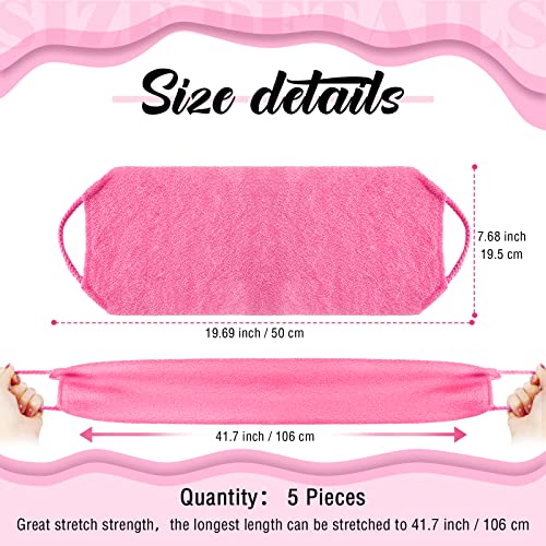 5 Pcs Back Scrubber for Shower Exfoliating Body with Handles
