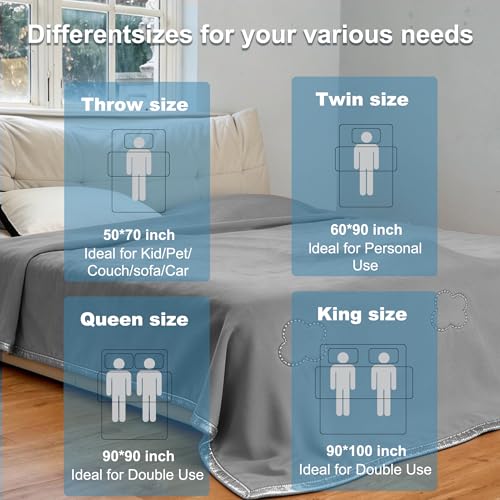 Cooling Throw Blanket for Hot Sleepers - Lightweight & Breathable 50"x70"