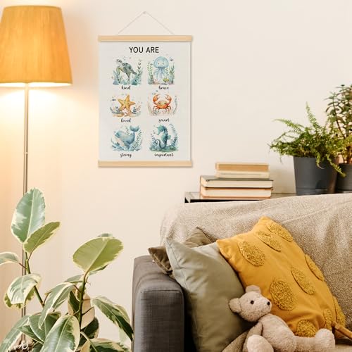 Ocean Nursery Wall Art Poster - 12x16 Inch Kids Decor