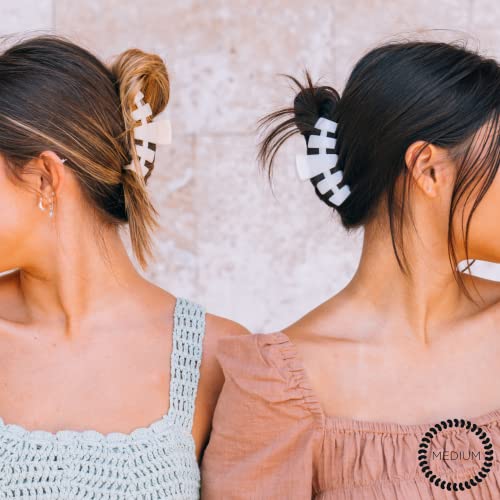 Teleties Medium Hair Clip - Strong Grip, Bendable Teeth, Jet Black