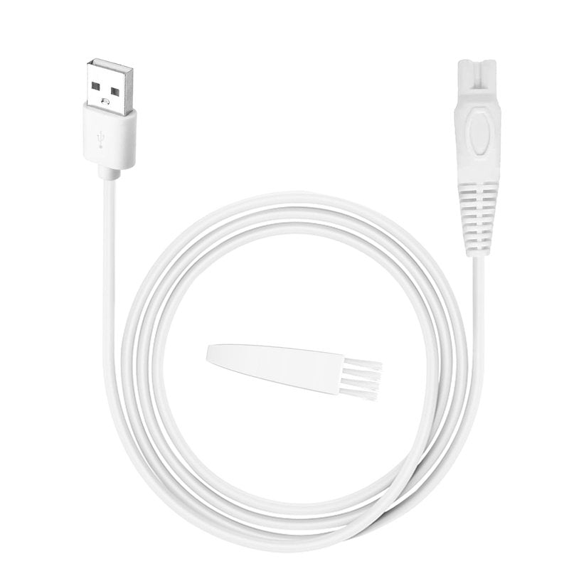 uijino 5V Charger Compatible with Akunbem Women Electric Shaver, USB Charging Cable for Akunbem Bikini Trimmer for Women, 1 Cleaning Brush, Power Cord 3.3ft