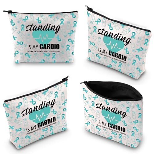 Standing Is My Cardio Makeup Bag - Dysautonomia Awareness Gift