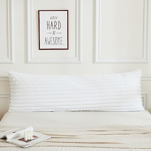 Faux Fur Body Pillow Cover 21x54" - Ultra Soft Decorative Case