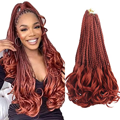French Curl Crochet Braids - 14 Inch 7 Packs Goddess Box Braids