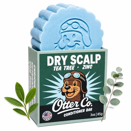 Otter Co. Tea Tree Conditioner Bar for Dry, Itchy Scalp - Vegan & Natural