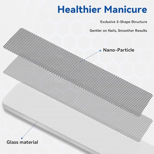 3-in-1 Nano Glass Nail File Set with Case - Professional Tool
