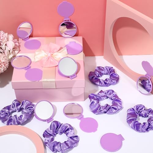 Norme 48-Pc Purple Makeup Mirror & Scrunchies Gift Set