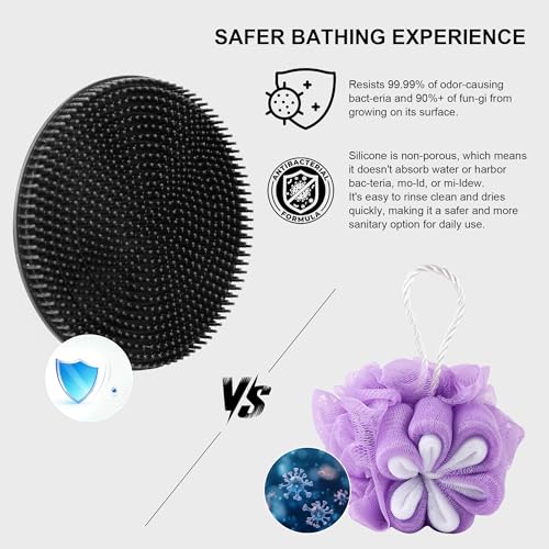 INNERNEED Silicone Body Scrubber Set for Gentle Exfoliation