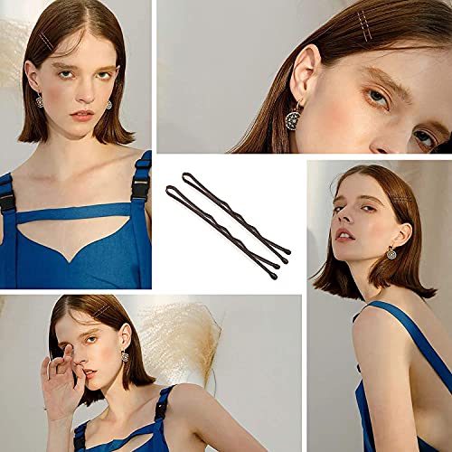 Laicky 200 Count Brown Bobby Pins - Durable Hairpins for All Hair Types