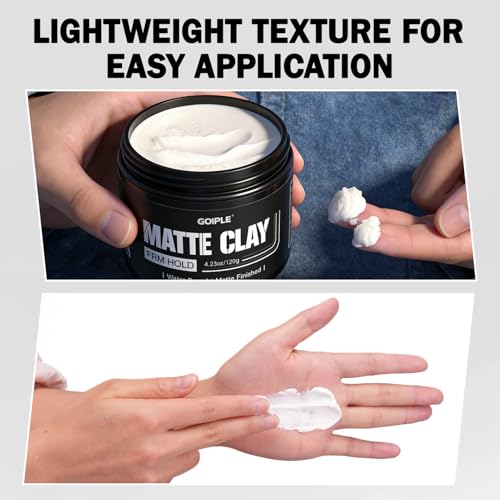Goiple 2CPS Men's Hair Styling Clay, Firm Hold, Matte Finish, Clay