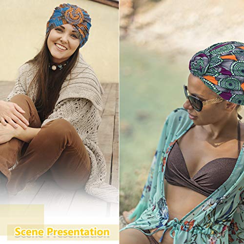 Retro African Headwrap Turban Set for Black Women - 6 Pieces