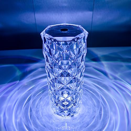 Crystal Touch Control Rose Lamp - 16 Color Dimmable LED Table Light