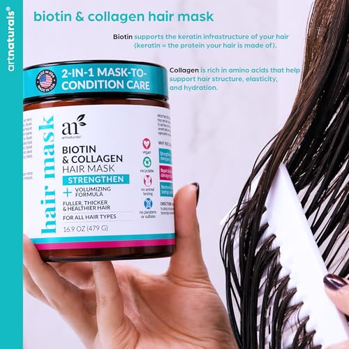 Biotin & Collagen Hair Mask for Strength & Volume - 16.9 oz