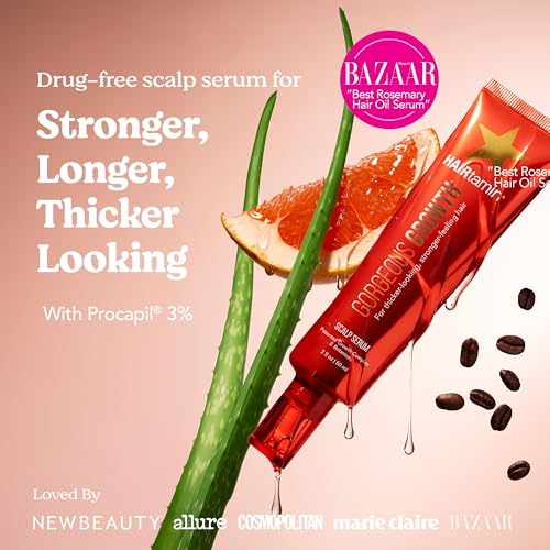 HAIRtamin Gorgeous Growth Scalp Serum for Thicker, Stronger Hair