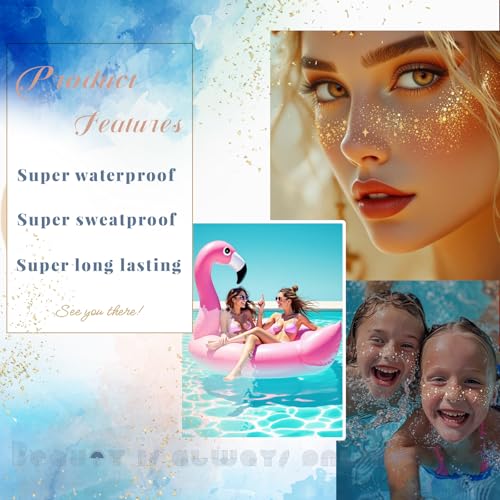 LOVLOV Halloween Glitter Freckles Face Tattoos - 12pcs Sparkle Temporary Makeup for Women & Girls