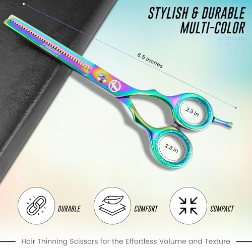 Hair Thinning Shears 6.5-inch Stainless Steel Texturizing Scissors for Salon & Home