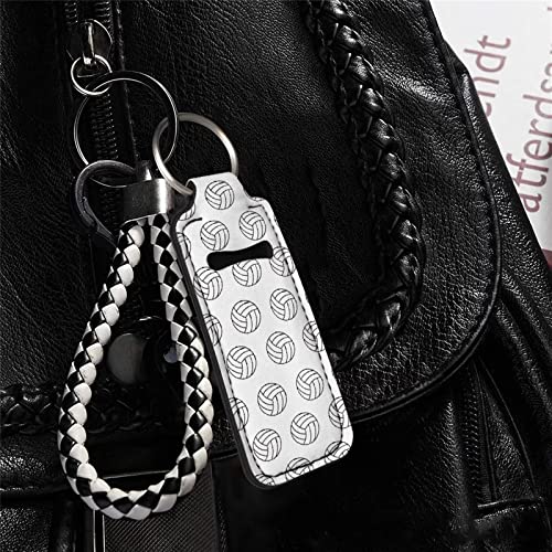Suobstales Lip Balm Holder Keychain Clip - Lipstick & Lipstick Tracker Sleeve