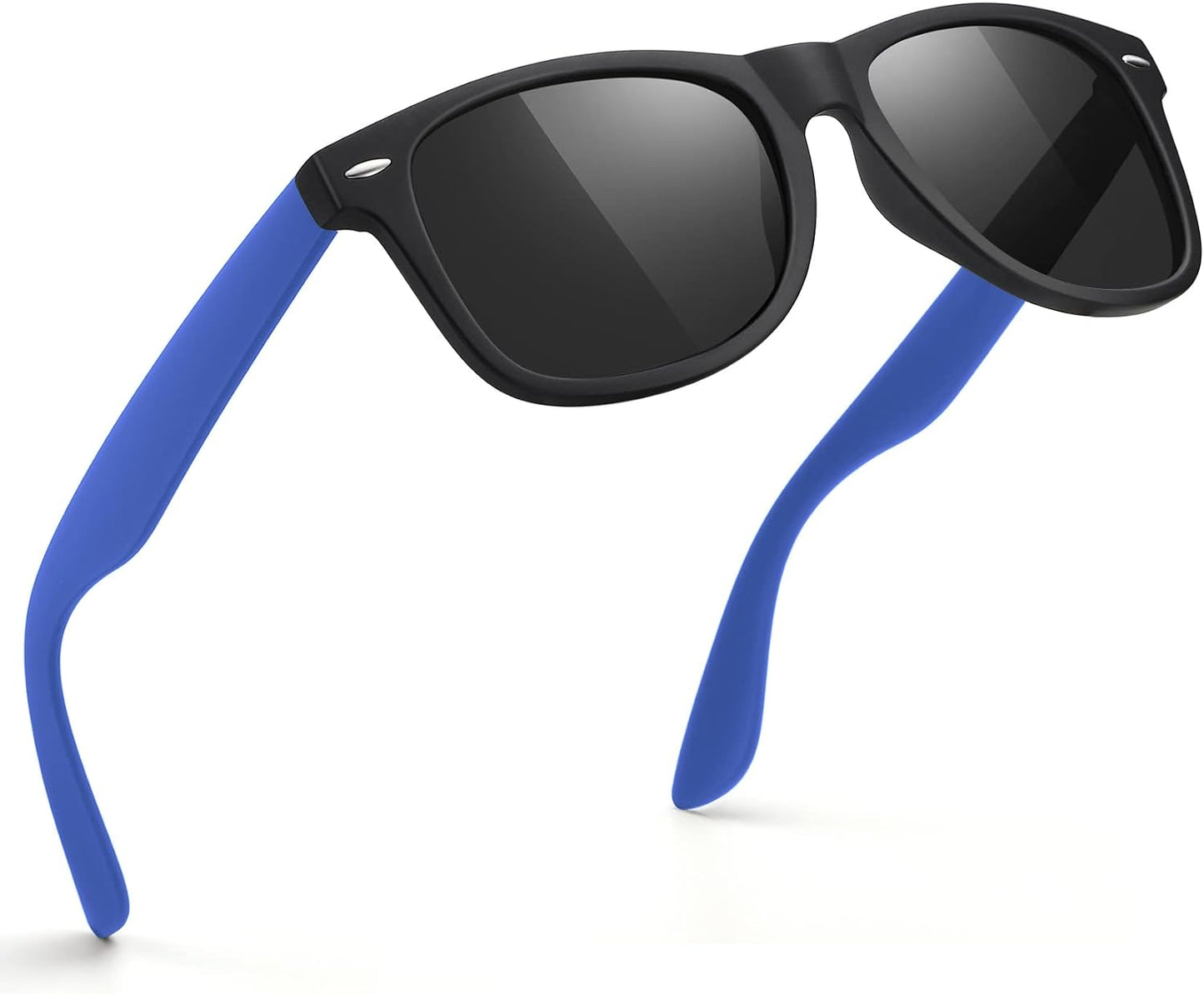 Polarized Sunglasses for Men & Women - Black Retro UV Protection for Driving & Fishing