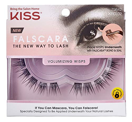 KISS Falscara Volumizing Eyelash Wisps Pack of 2 Black Reusable False Lashes