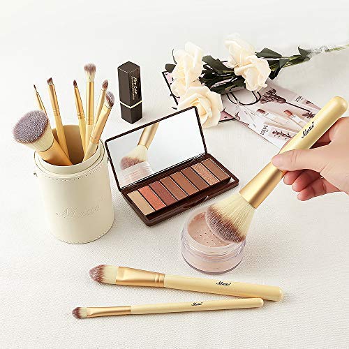 Matto 10-Piece Makeup Brush Set with Holder for Face & Eye Makeup