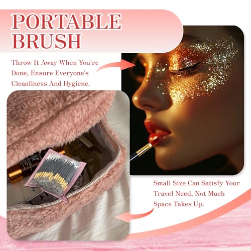 FantasyDay Disposable Lip Brushes Set 100pcs #5 – Mini Lip Applicator Wands, Portable Lip Gloss Applicator