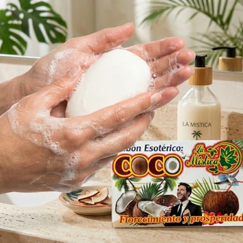 Zoeartcrafts Coconut Ritual Soap - Peruvian Spiritual Cleansing Bar 90g / 3.2oz