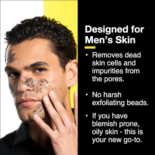 Lumin Charcoal Face Scrub for Men 1.01 Fl Oz Deep Detox Exfoliator