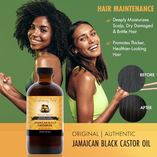 Sunny Isle Jamaican Black Castor Oil 8oz - Organic Hair Growth Treatment