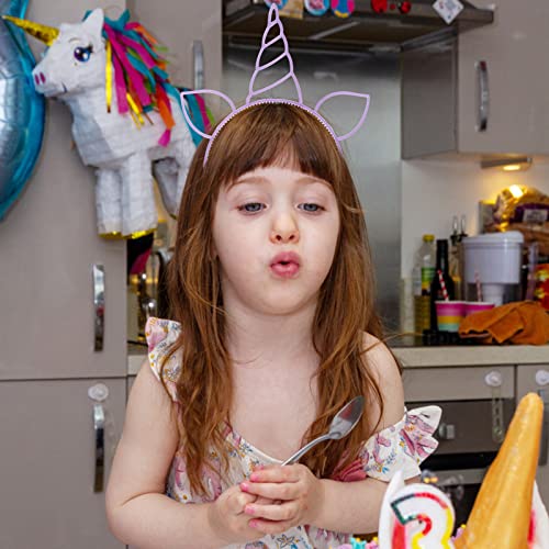 ZIRICHER 12pcs Glow in the Dark Unicorn Headbands for Girls