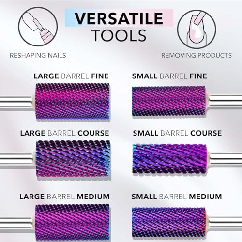 Kiara Sky 5-in-1 Fine Drill Bit - Purple Carbide Bit for Nails