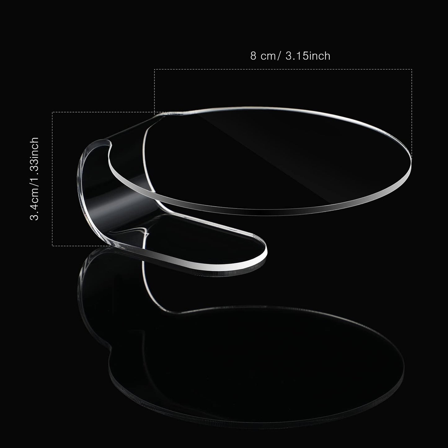 2 Pieces Makeup Mixing Palette Makeup Mixing Tray Acrylic Foundation Palette Clear Eyeshadow Hand Cosmetic Foundation Dish Handheld for Blending