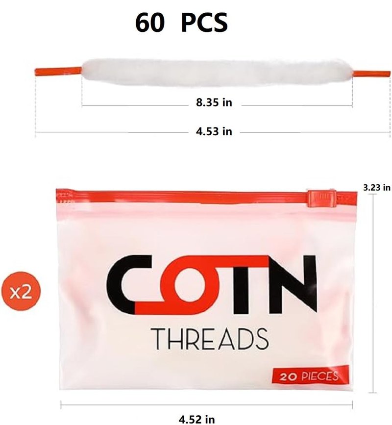 qenvqei 60 PCS Cotton Wick for DIY Projects-High Absorption,Organic Cotton,Cotton Shoelaces Cord Wick,Essential Oil Inhaler Replacement Kit