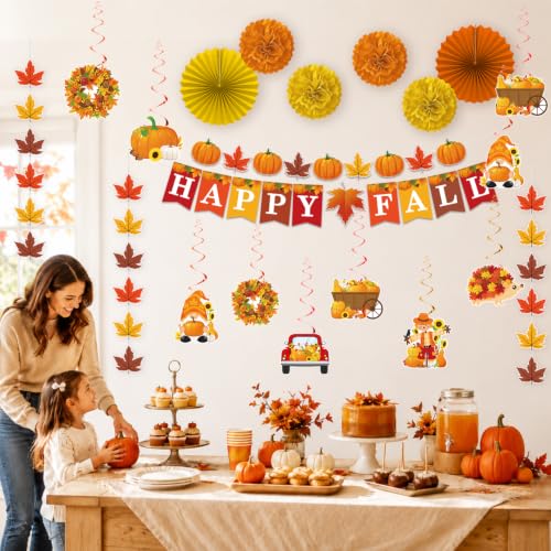 Complete Fall Decorations Set for Thanksgiving Parties